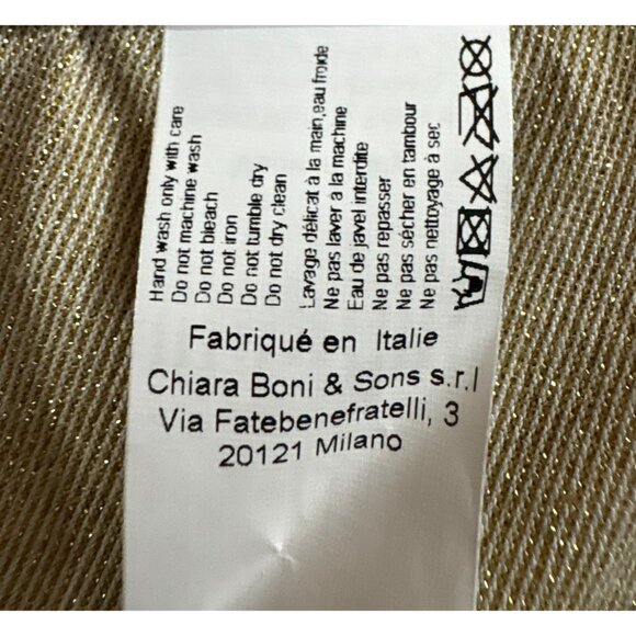 Chiara Boni La Petite Robe Oksa Splendid top sz 44 US 8 Gilded Desert NWOT $395 - Picture 5 of 9